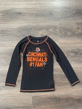 NFL Cincinnati Bengals Kids Long Sleeve Top - Black & Orange